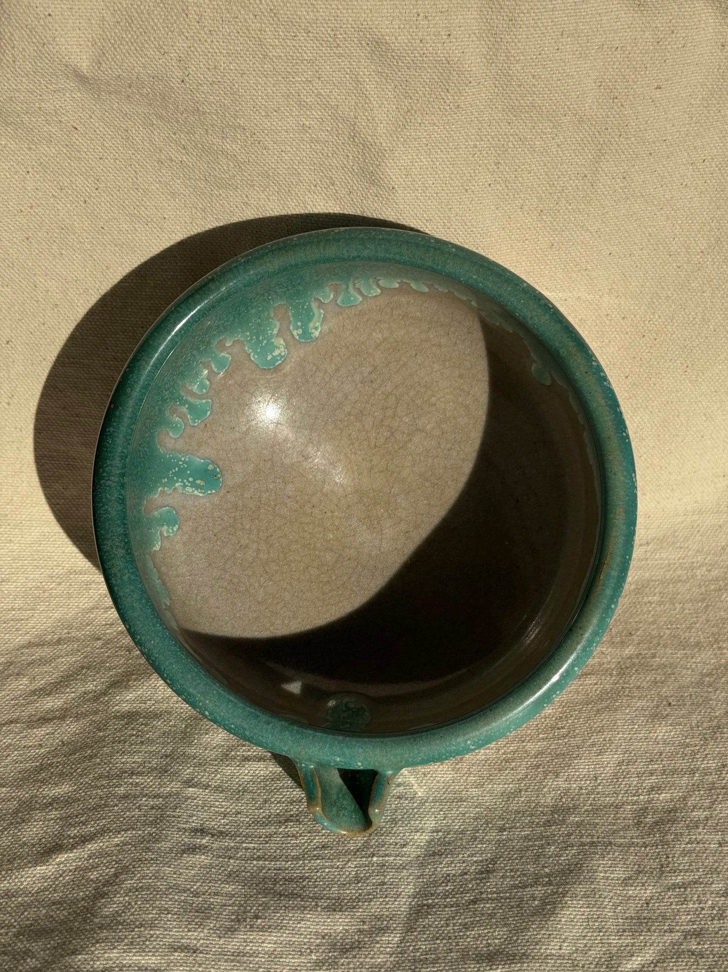 TEA BOWL BEIGIE GREEN OMBRE KATAKUCHI 🌸