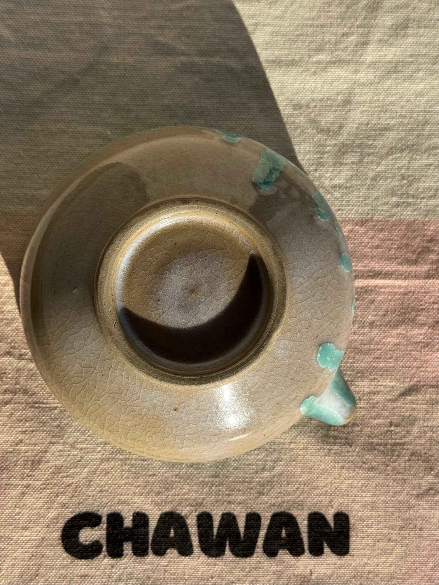 TEA BOWL BEIGIE GREEN OMBRE KATAKUCHI 🌸