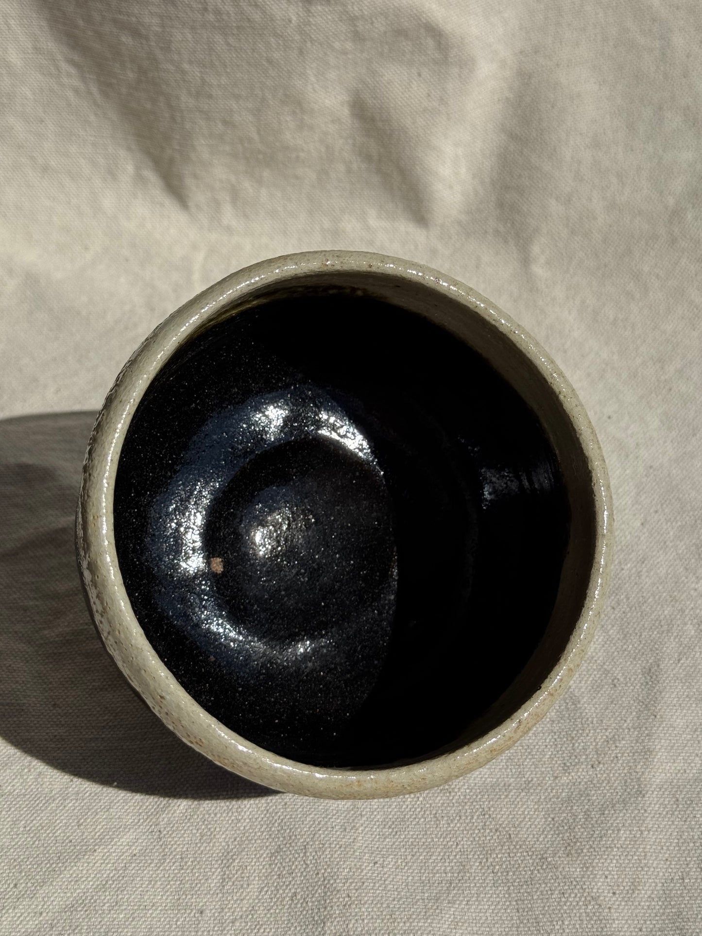 MATCHA TEA BOWL KURO RAKU WHTE GLAZE 🌸