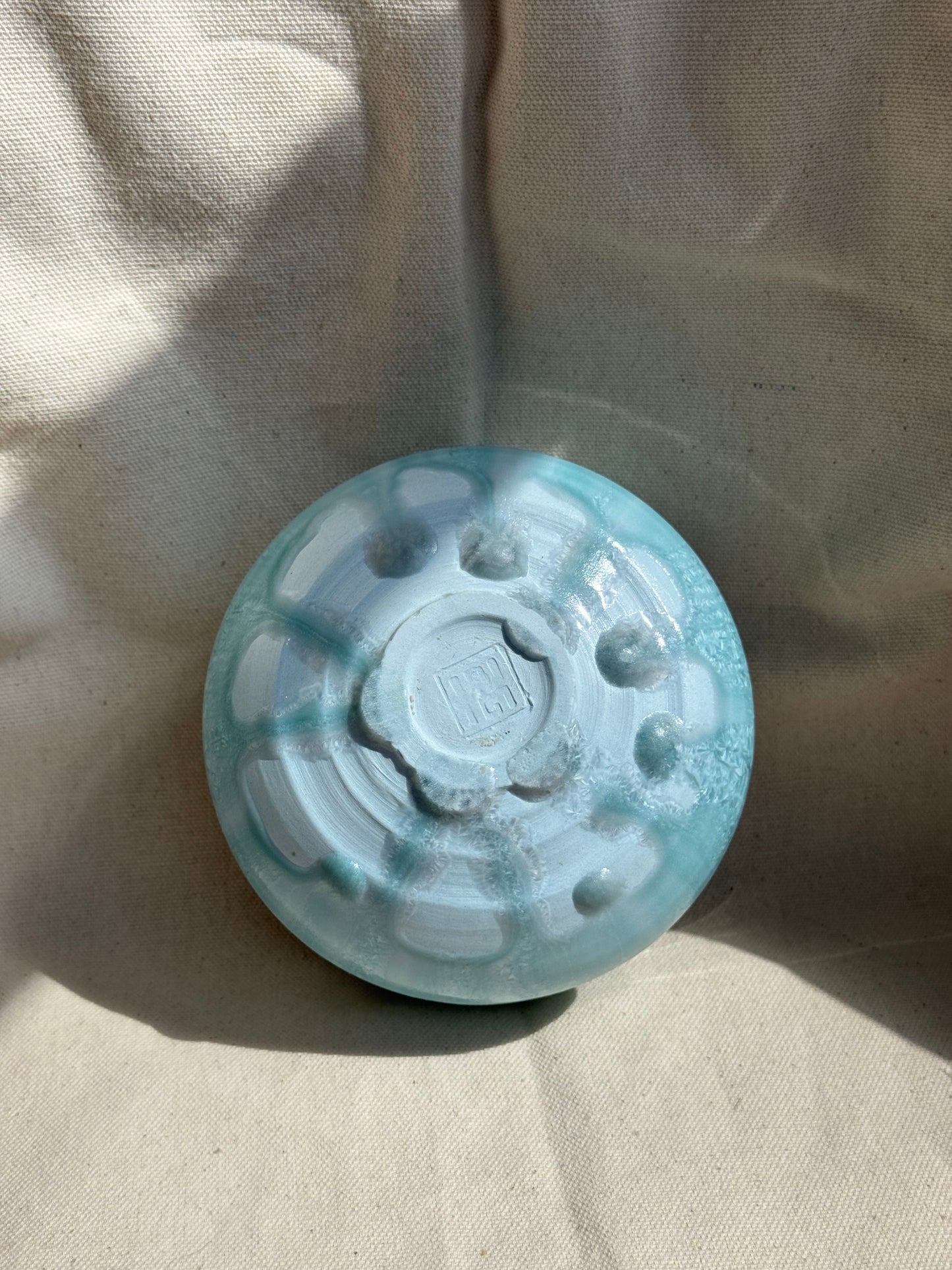 MATCHA BOWL FLORAL MINT BLUE GLAZE KATAKUCHI 🌸