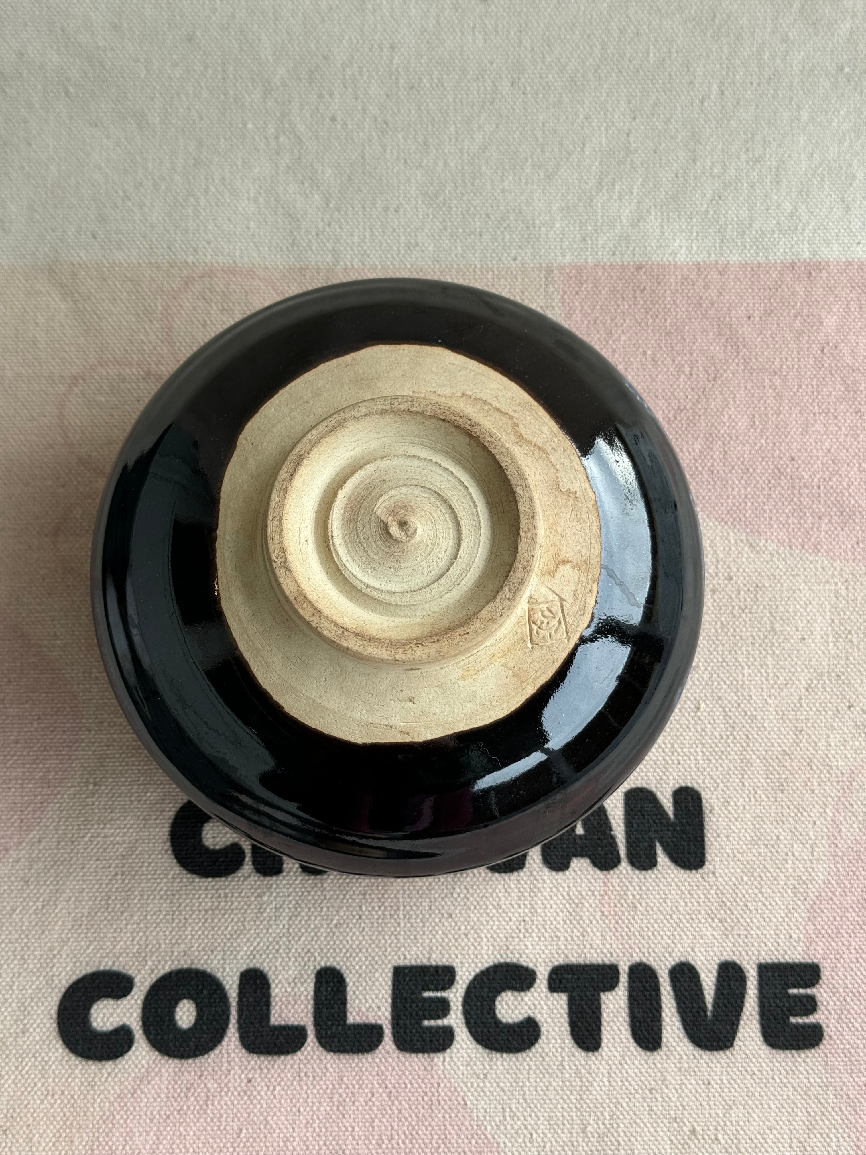 Kyo Yaki Deep Blue Glaze Bowl - Thumbnail 5