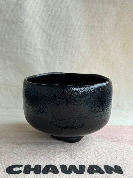 MATCHA TEA BOWL KURO RAKU 🌸