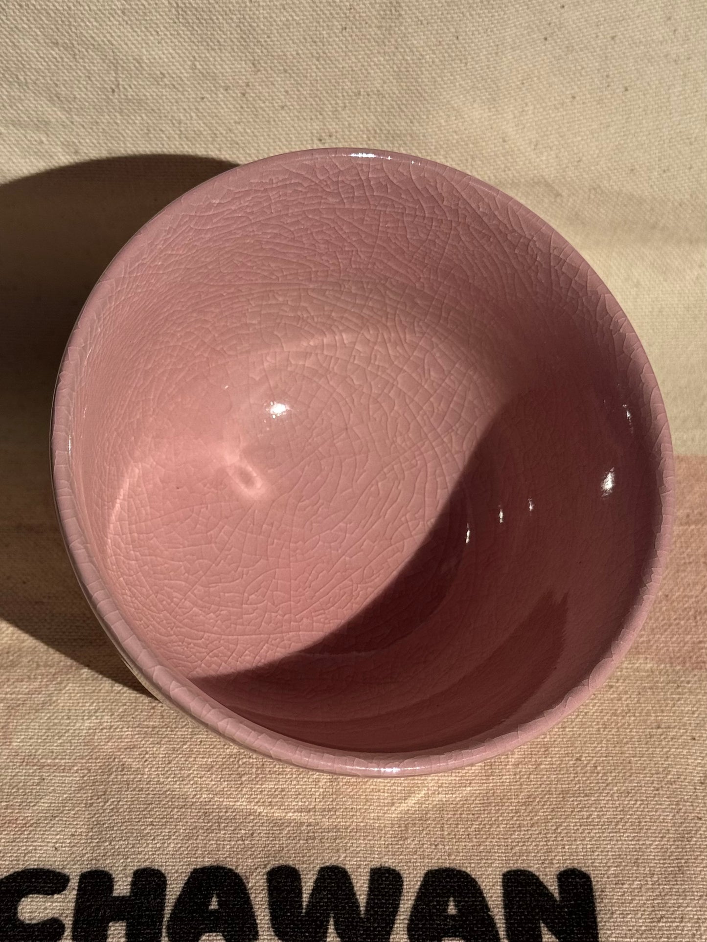 MATCHA BOWL HAND PAINTED MONKEY PINK GLAZE 🌸