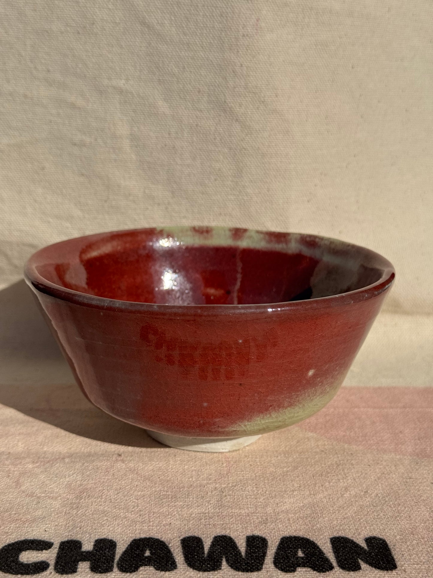 TEA BOWL OXBLOOD GREEN OMBRE GLAZE 🌸