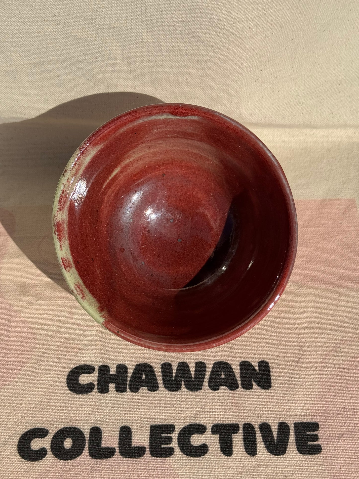 TEA BOWL OXBLOOD GREEN OMBRE GLAZE 🌸