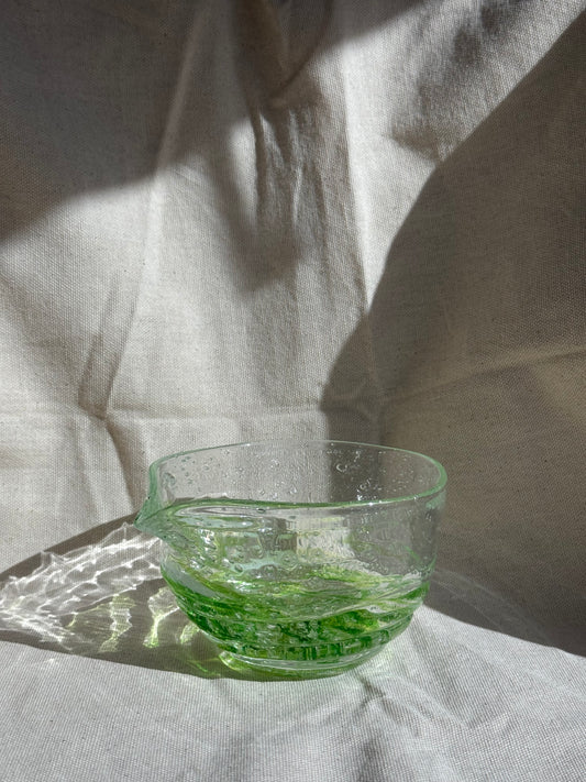 MATCHA BOWL GREEN GLASS KATAKUCHI 🌸