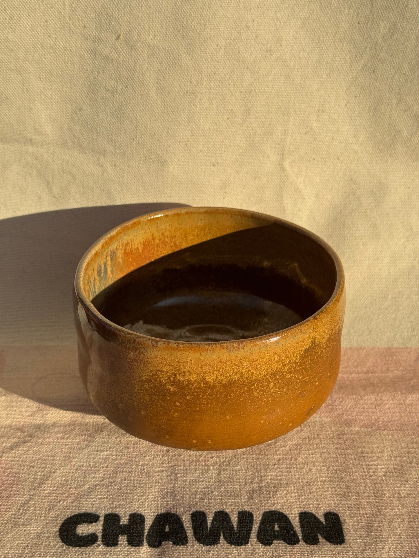 TEA BOWL GOLDEN BROWN GLAZE 🌸