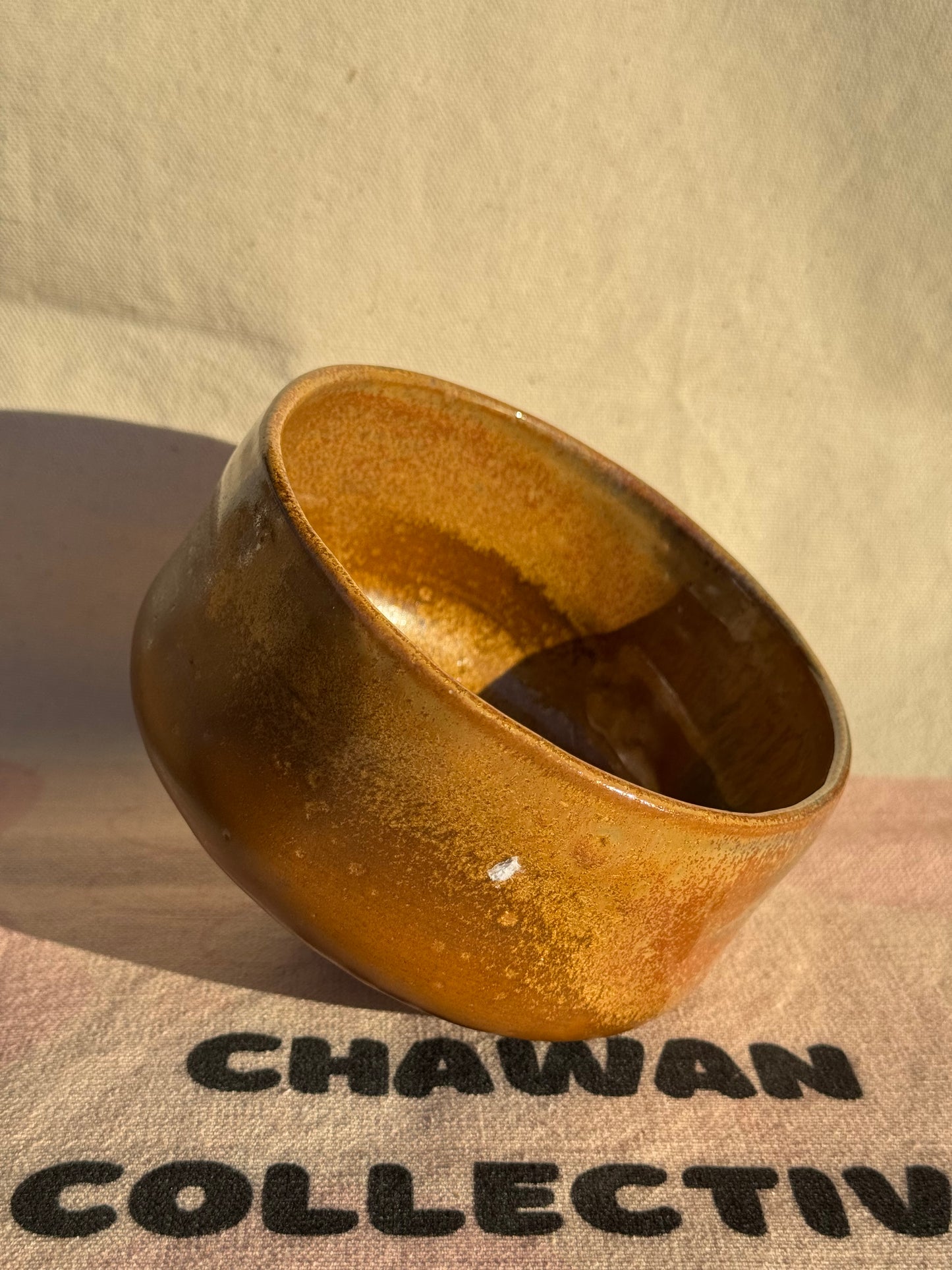 TEA BOWL GOLDEN BROWN GLAZE 🌸