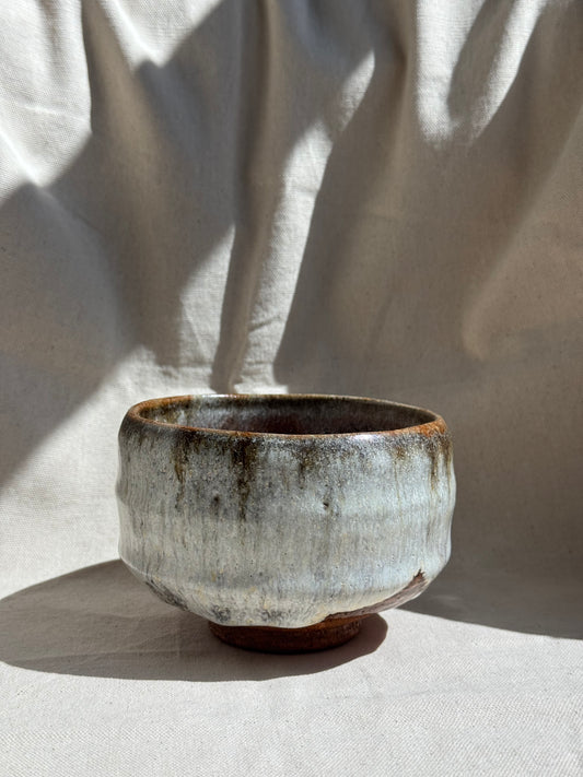 MATCHA BOWL OHI WHITE DRIPPING GLAZE 🌸