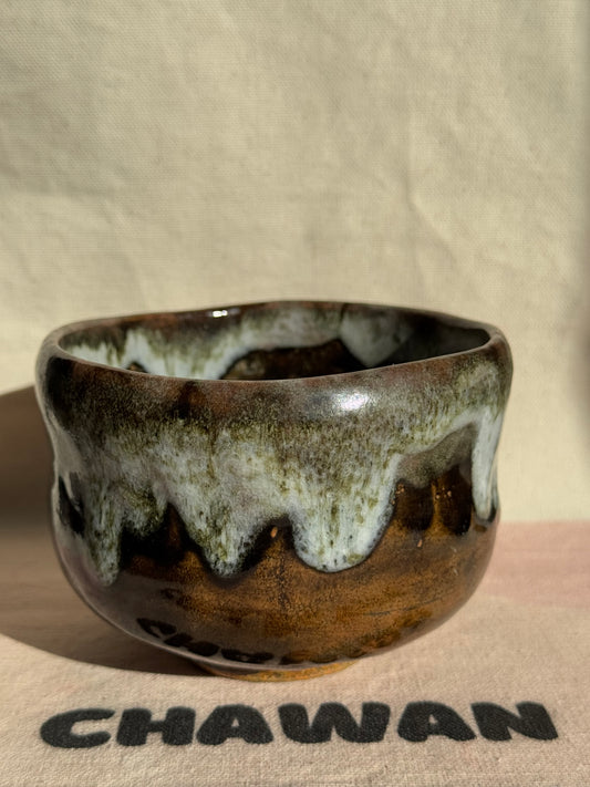 TEA BOWL OHI RAKU DRIPPING GLAZE 🌸