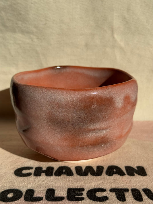 TEA BOWL RAKU YAKI AKA RAKU MILKY GLAZE 🌸