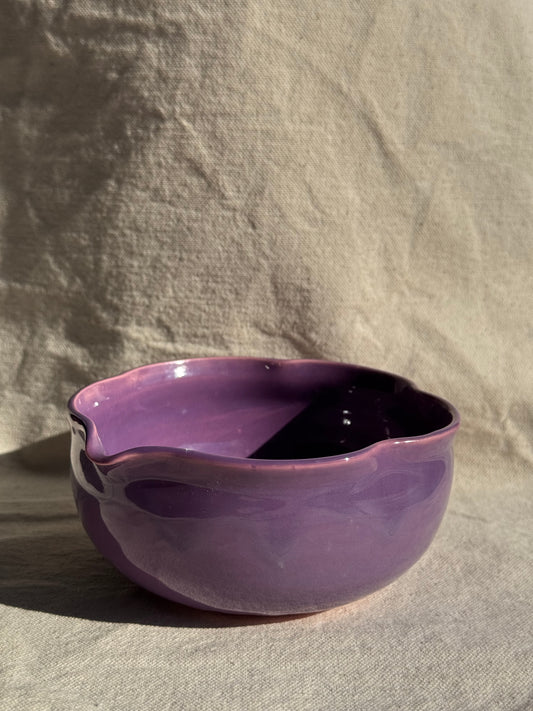 MATCHA BOWL VIOLET FLORAL KATAKUCHI 🌸