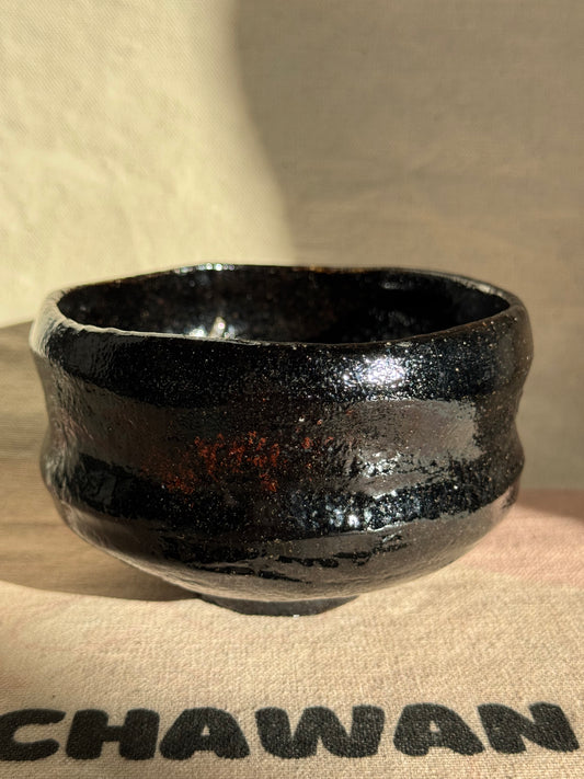 MATCHA TEA BOWL KURO RAKU - KICHIZAEMON 🌸