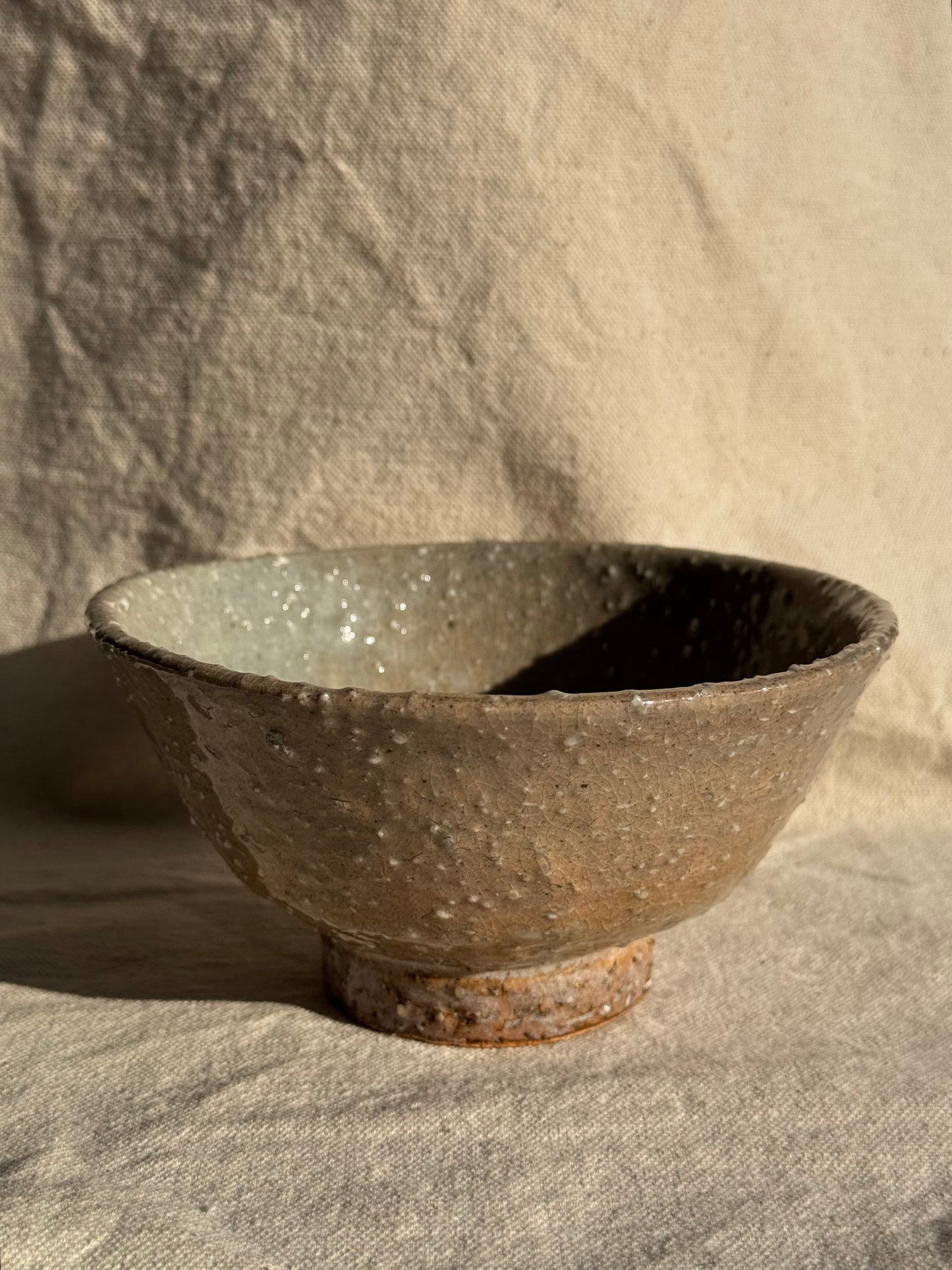 MATCHA BOWL GREY PEBBLE STONE TEXTURE GLAZE 🌸