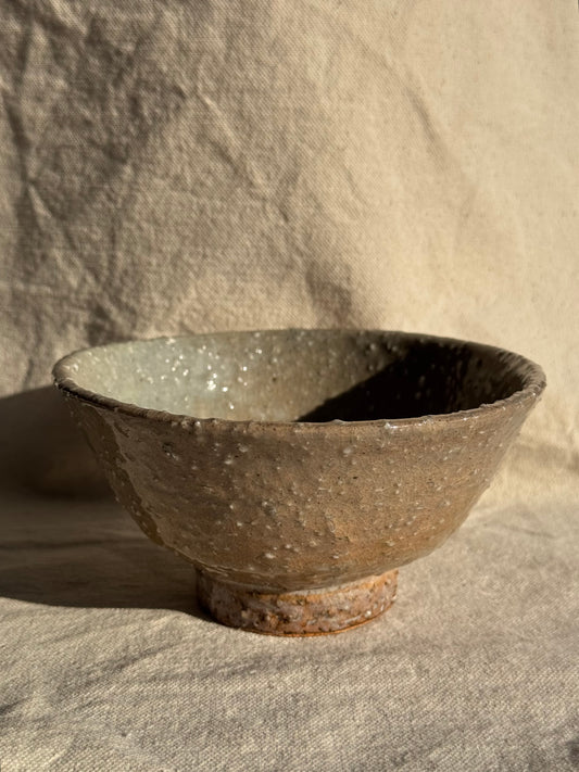 MATCHA BOWL GREY PEBBLE STONE TEXTURE GLAZE 🌸