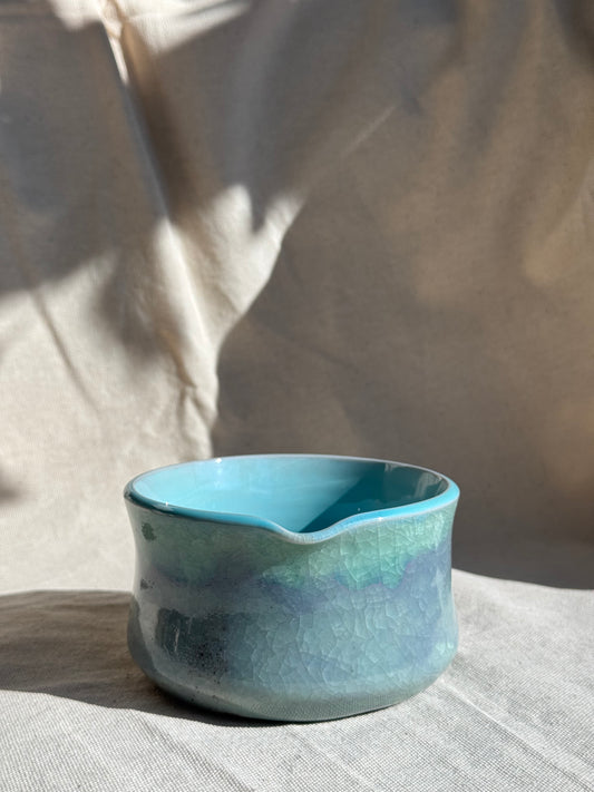 MATCHA BOWL CELADON CRACKING GLAZE KATAKUCHI 🌸