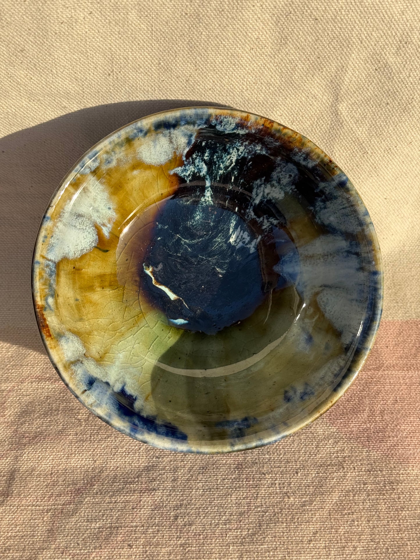 TEA BOWL DRIPPING SEA GLAZE 🌊🌸