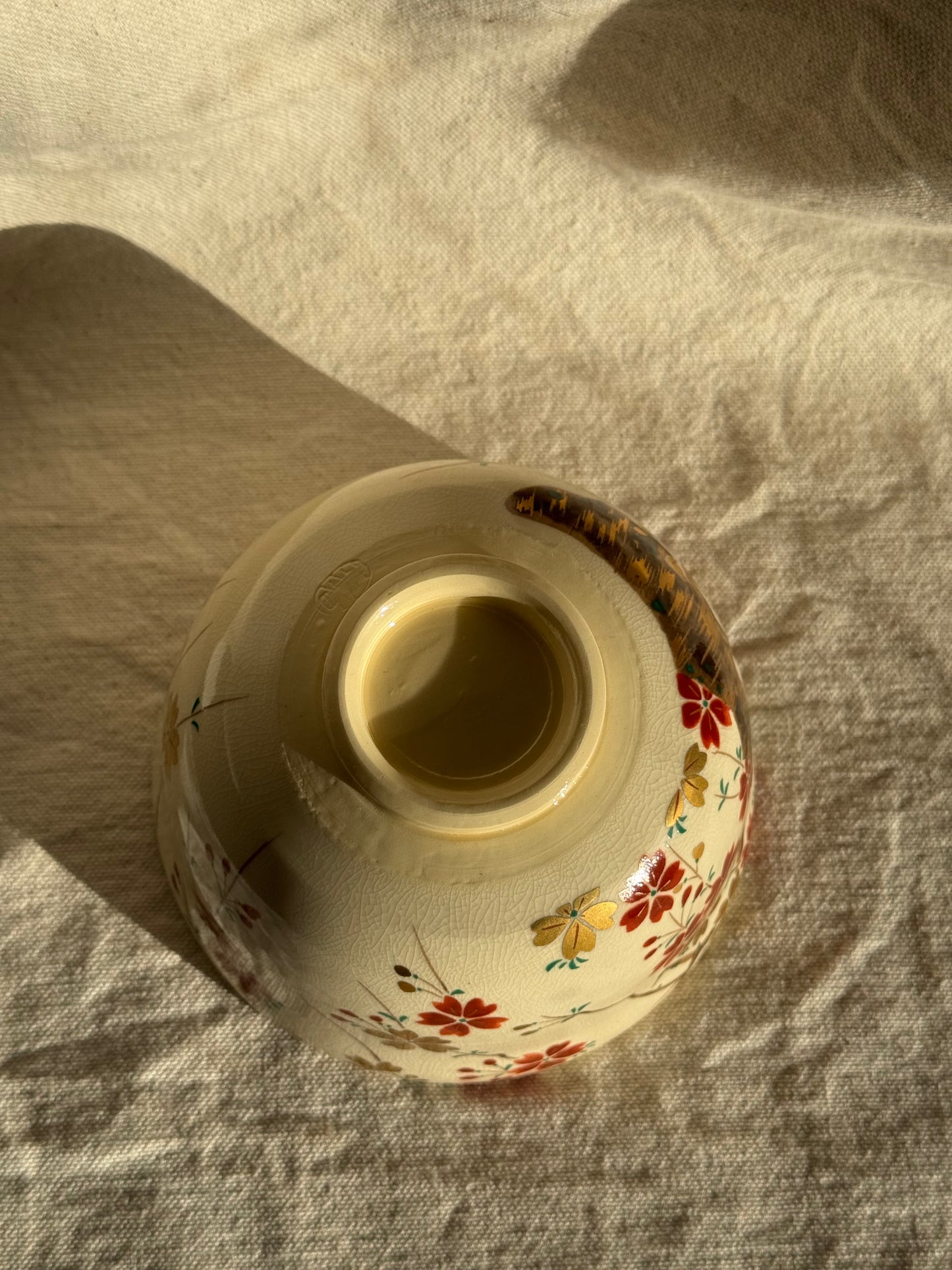 MATCHA TEA BOWL KYO YAKI EDAHANA SAKURA HAND PAINTED 🌸