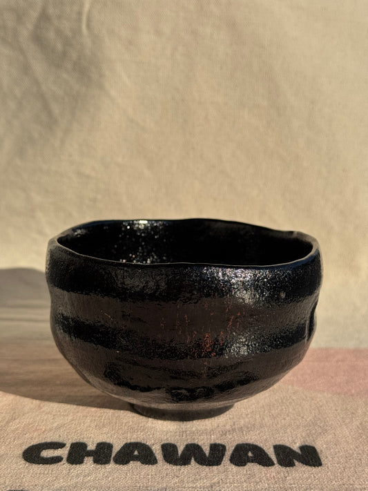 MATCHA TEA BOWL KURO RAKU 🌸