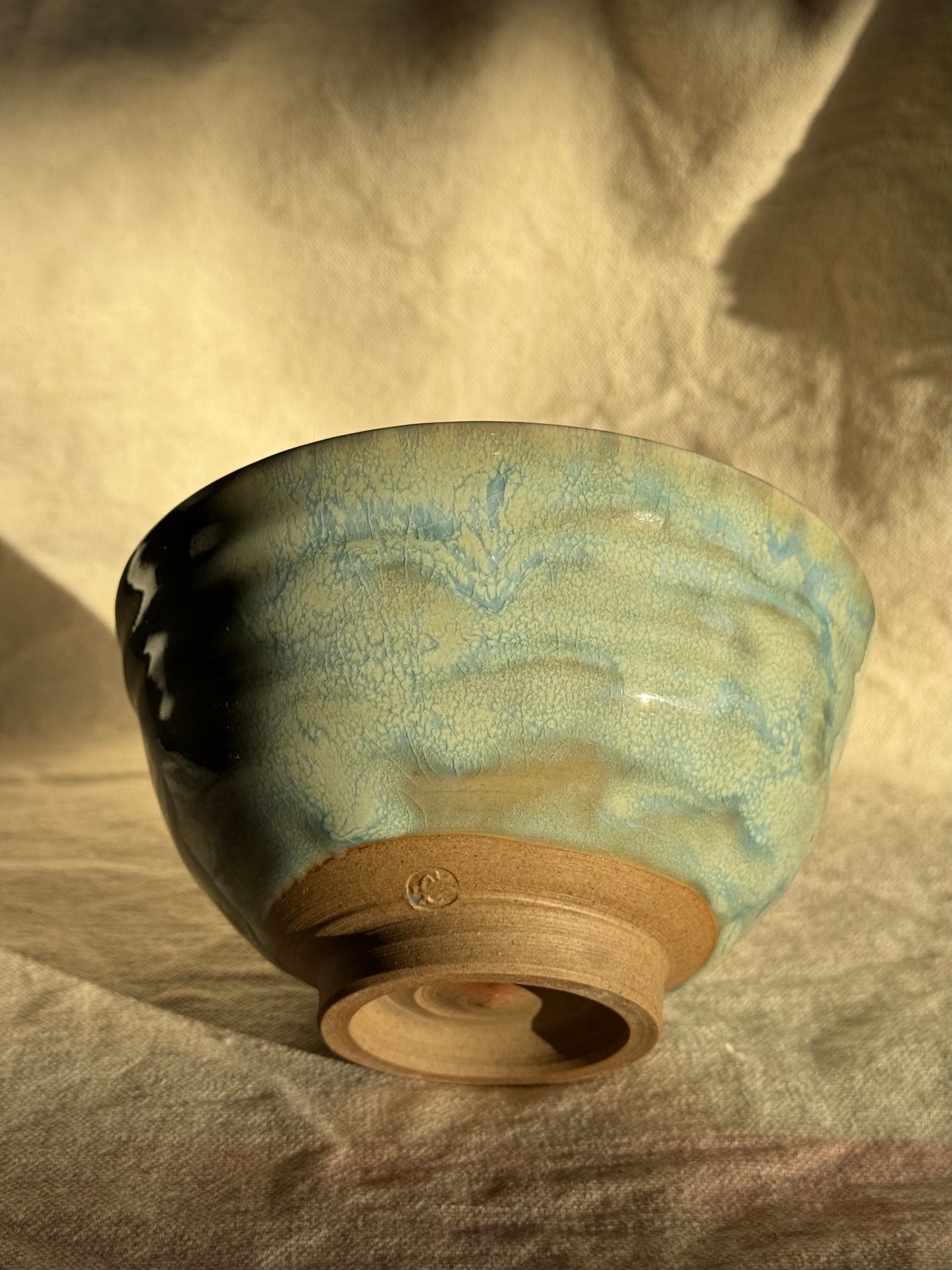 MATCHA BOWL TOBE YAKI BLUE GLAZE 🌸