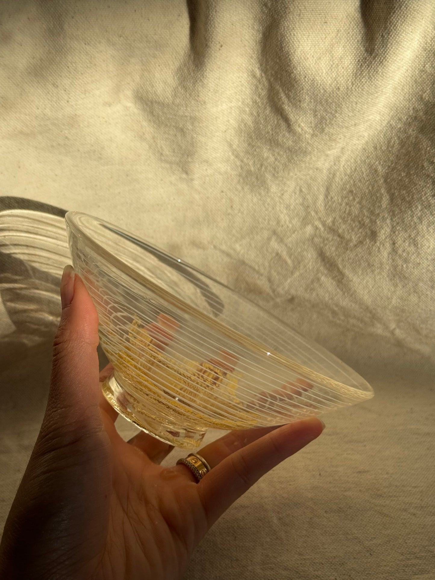 MATCHA BOWL SUMMER GLASS GOLD GLAZE 🌸