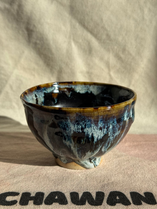 MINI TEA BOWL DRIPPING SEA GLAZE 🌸