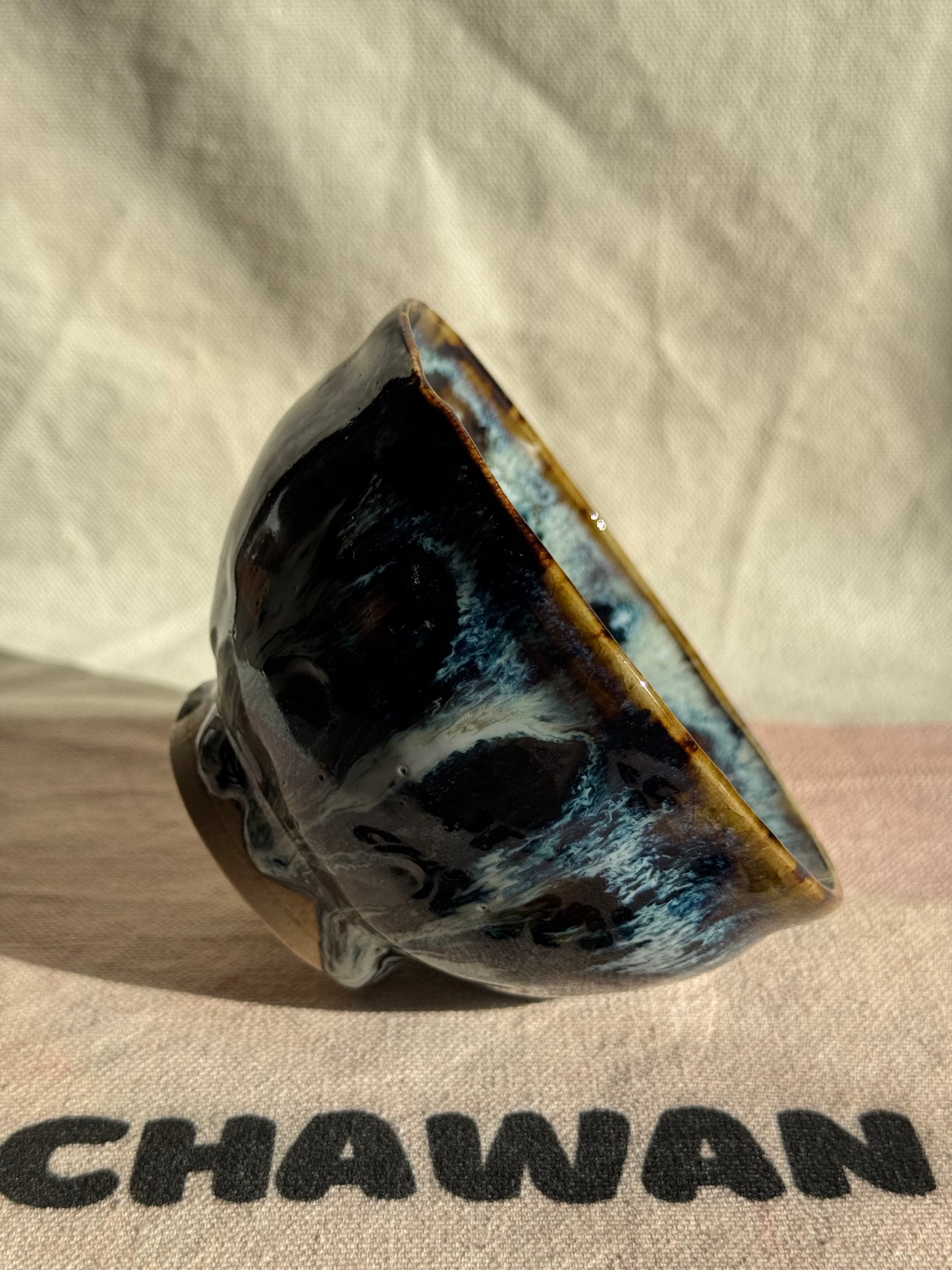 MINI TEA BOWL DRIPPING SEA GLAZE 🌸