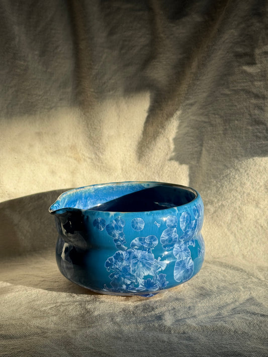 MATCHA BOWL HOURGLASS AQUA BLUE KATAKUCHI 🌸