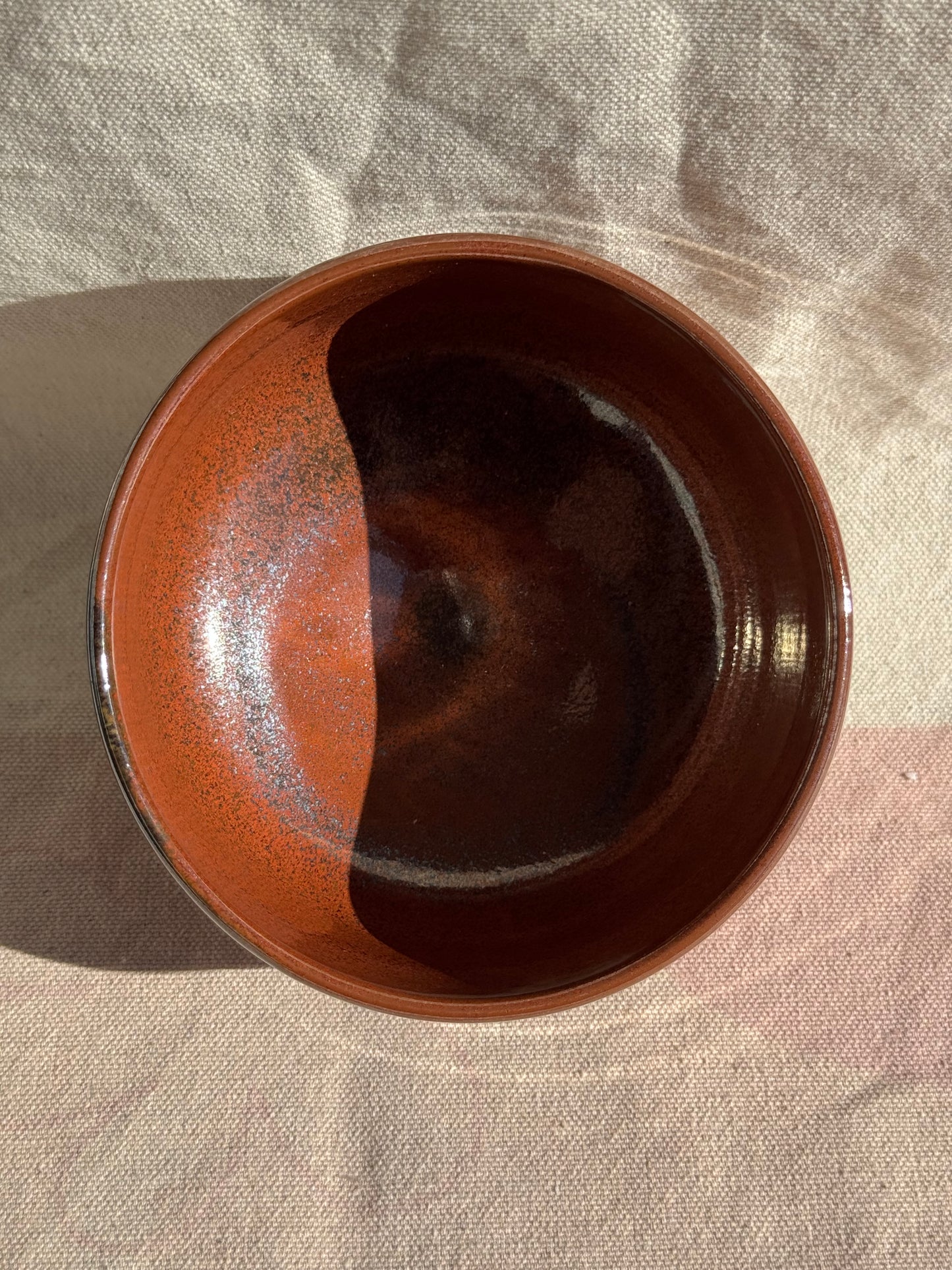 TEA BOWL DRIPPING BROWN GLAZE 🌸