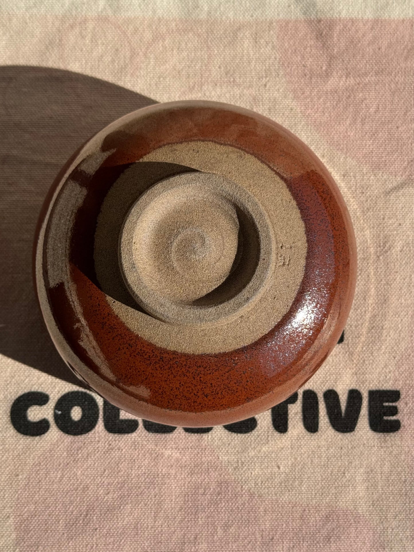 TEA BOWL DRIPPING BROWN GLAZE 🌸