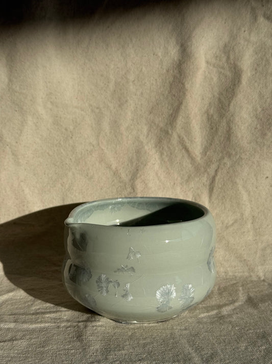 MATCHA BOWL HOURGLASS MINT GLAZE KATAKUCHI 🌸