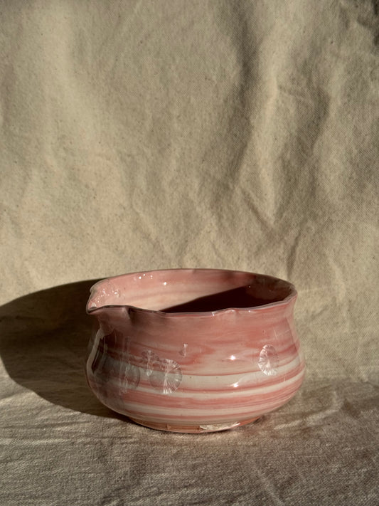 MATCHA BOWL FLORAL STRAWBERRY CANDY KATAKUCHI