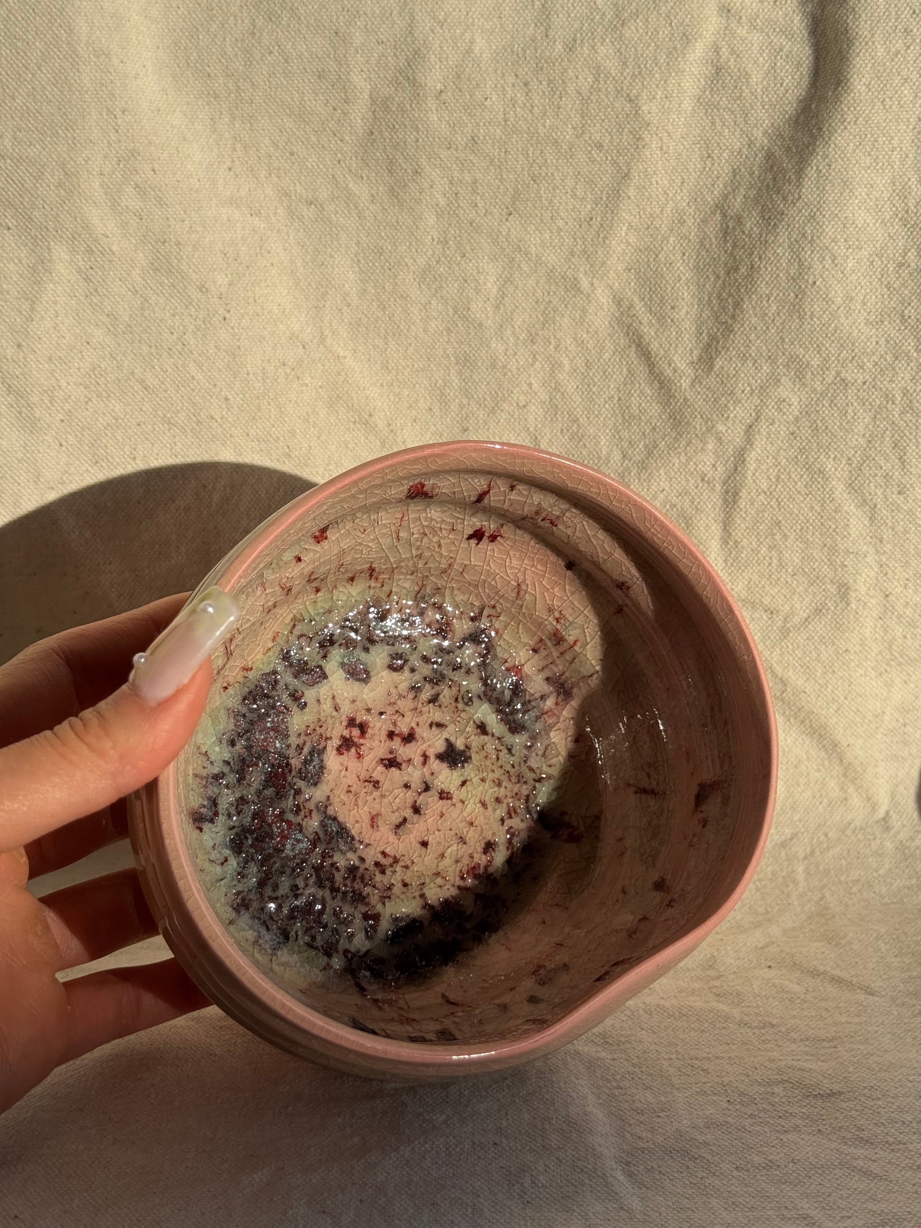 MATCHA BOWL PINK VENOM GLAZE - Thumbnail 2