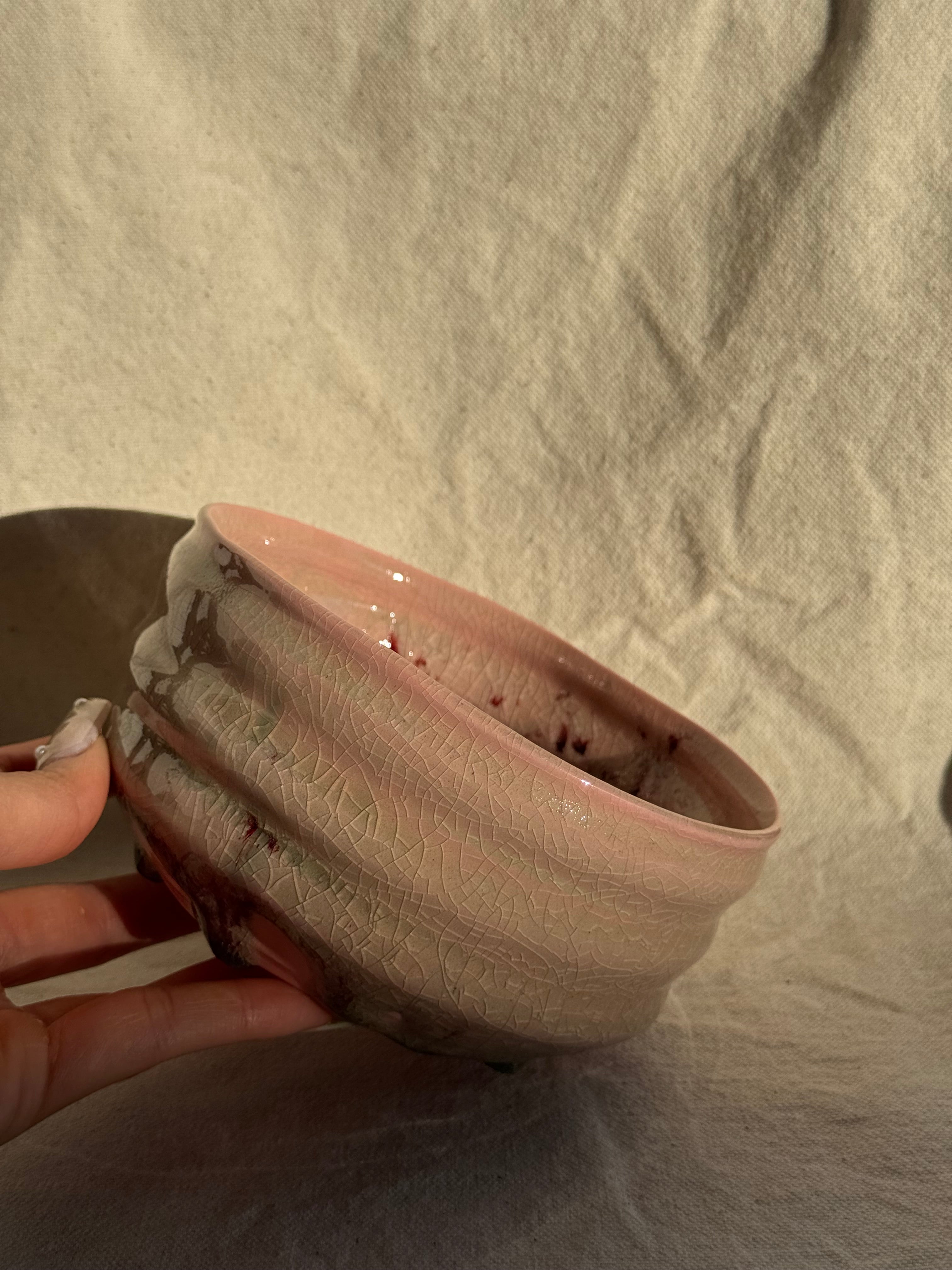 MATCHA BOWL PINK VENOM GLAZE - Thumbnail 4
