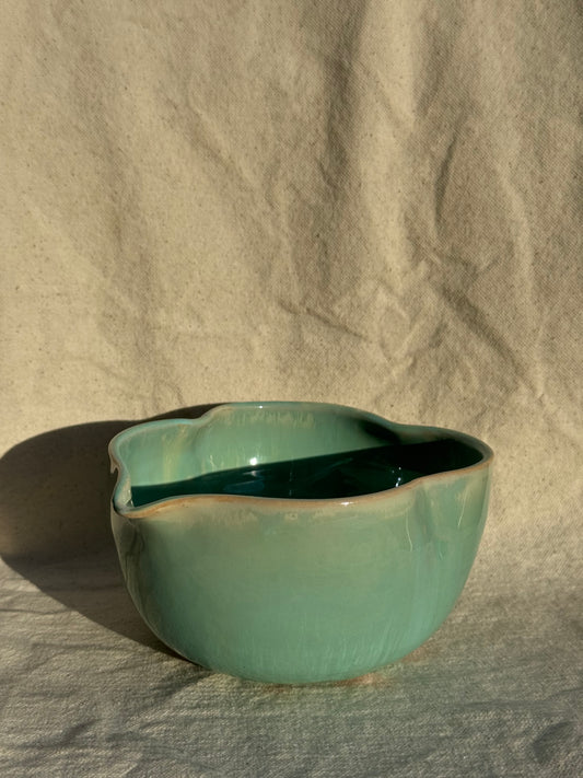 MATCHA BOWL GREEN GLAZE KATAKUCHI 🌸