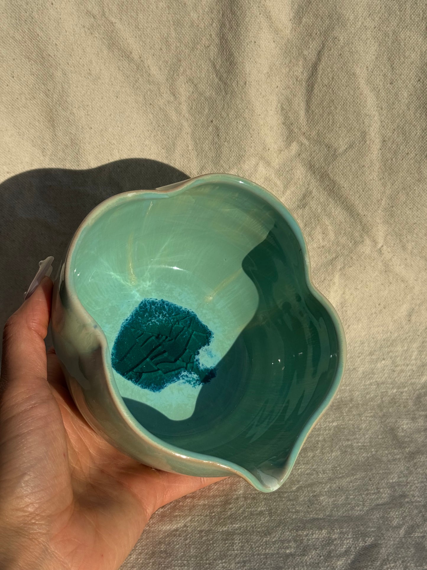 MATCHA BOWL GREEN GLAZE KATAKUCHI 🌸