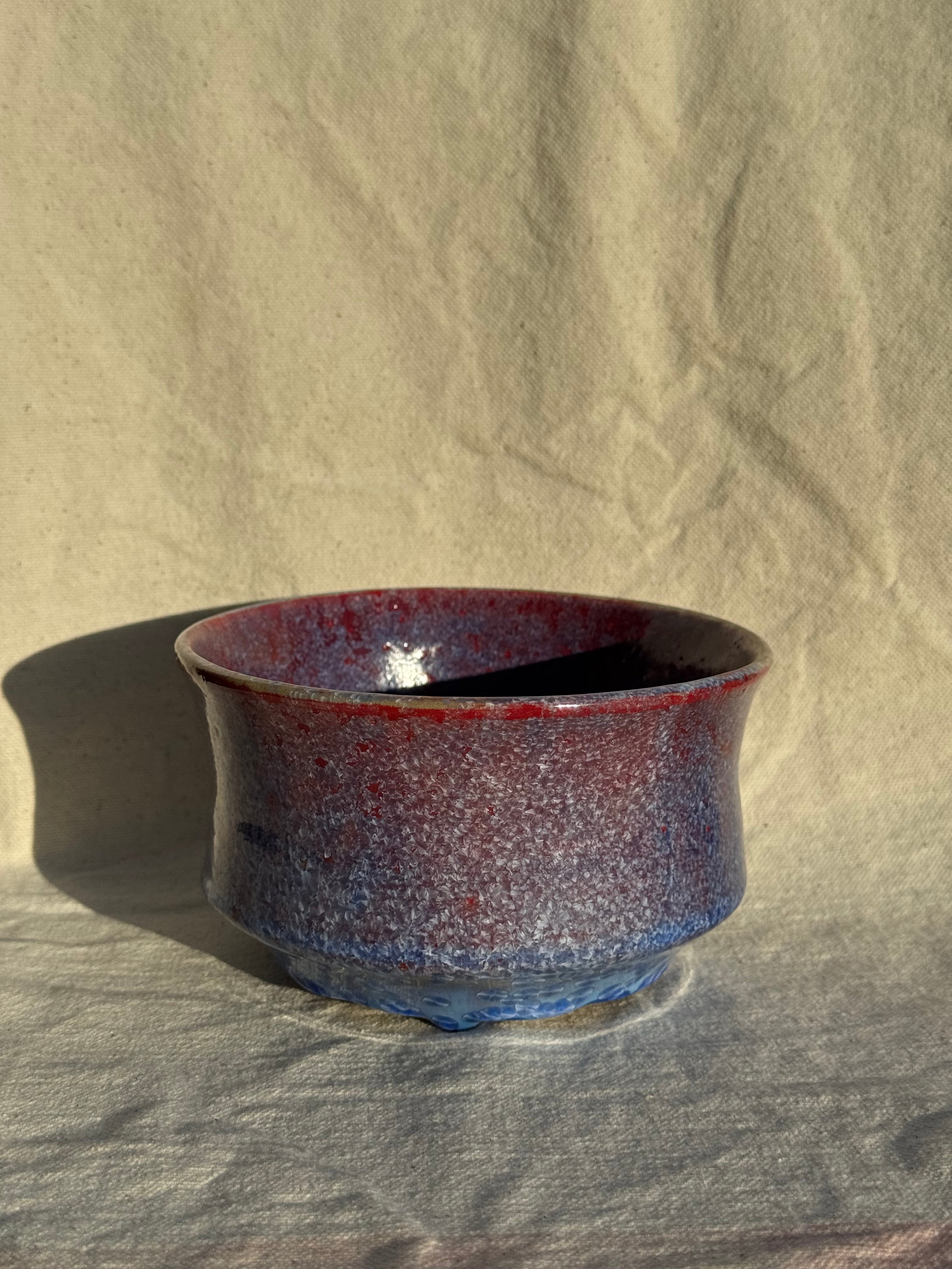 Matcha Bowl Blue Red Glaze Ombre - Thumbnail 2