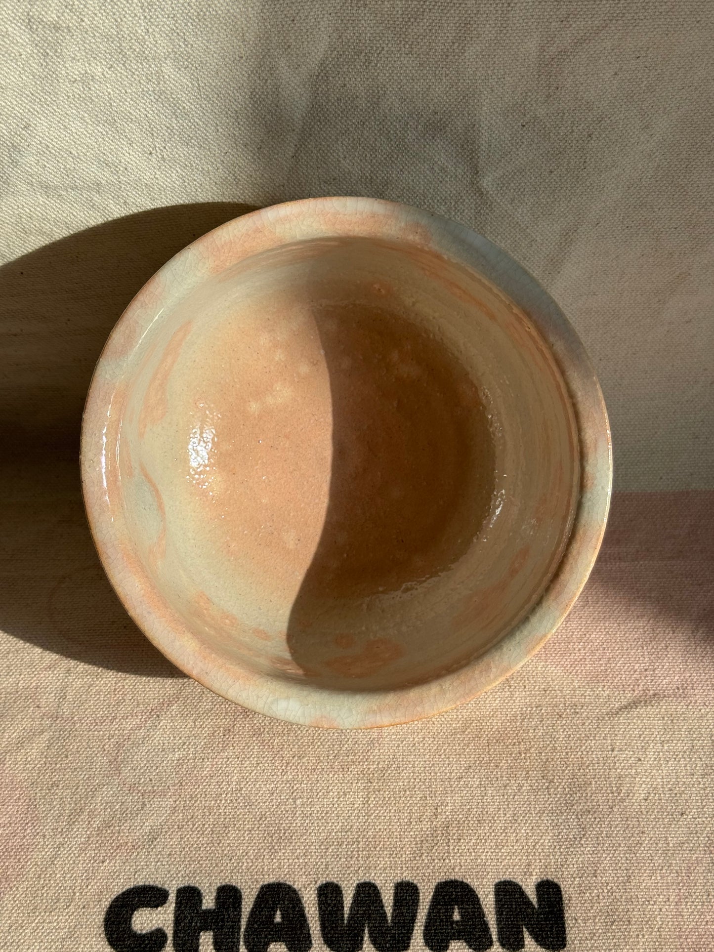 MATCHA BOWL HAGI YAKI BLOOMING PEACHY GLAZE 🌸