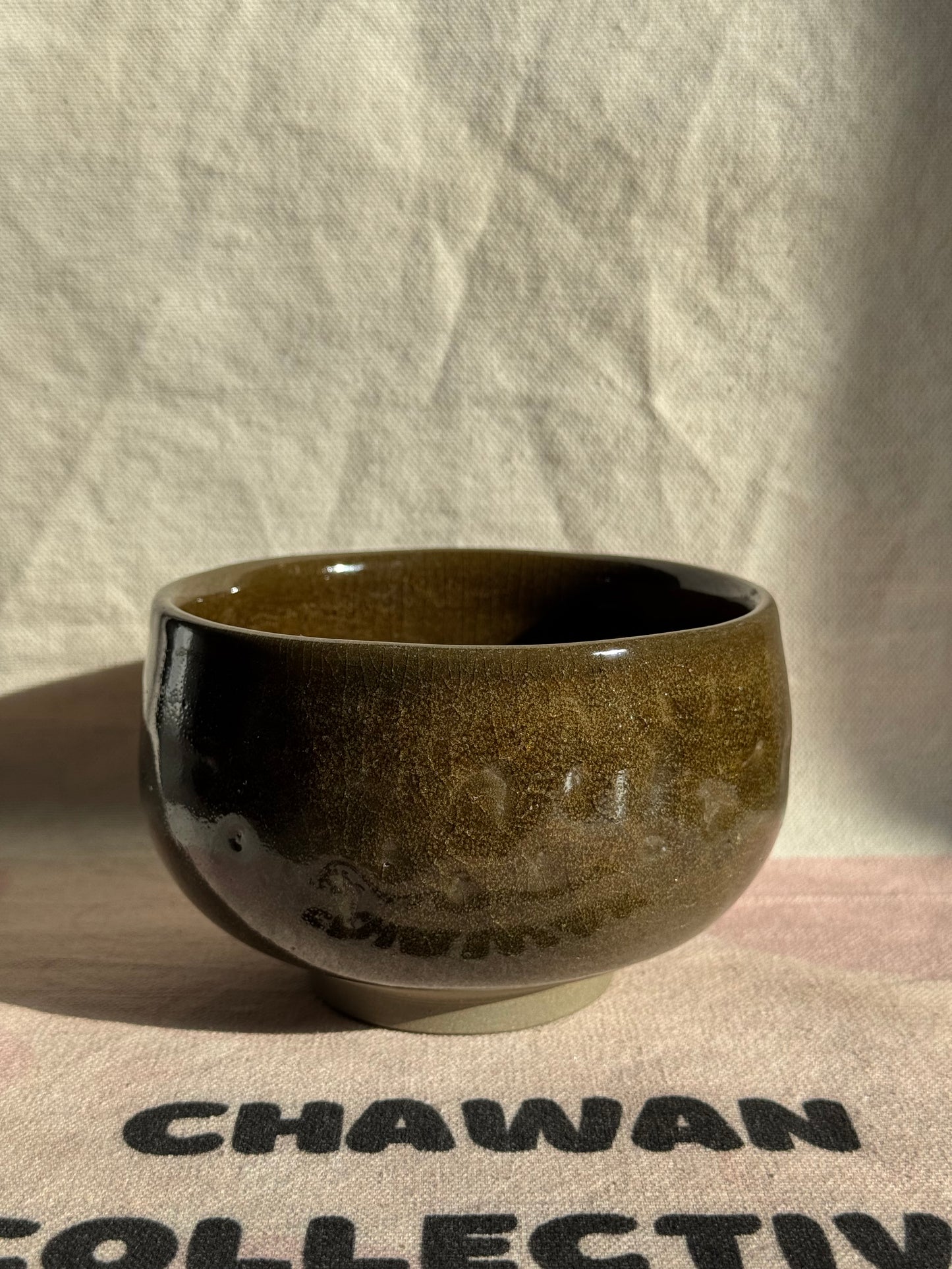 TEA BOWL DEEP BROWN CHOCO GLAZE 🌸