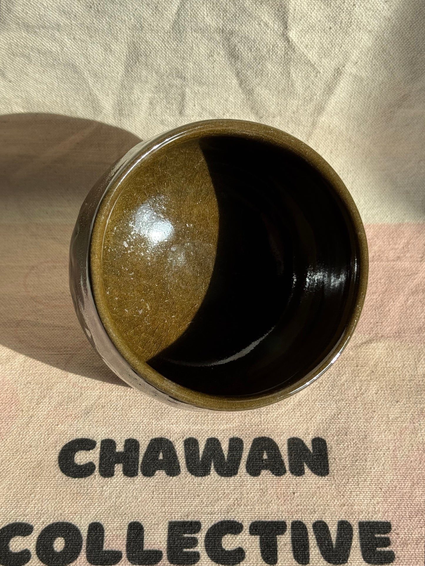 TEA BOWL DEEP BROWN CHOCO GLAZE 🌸