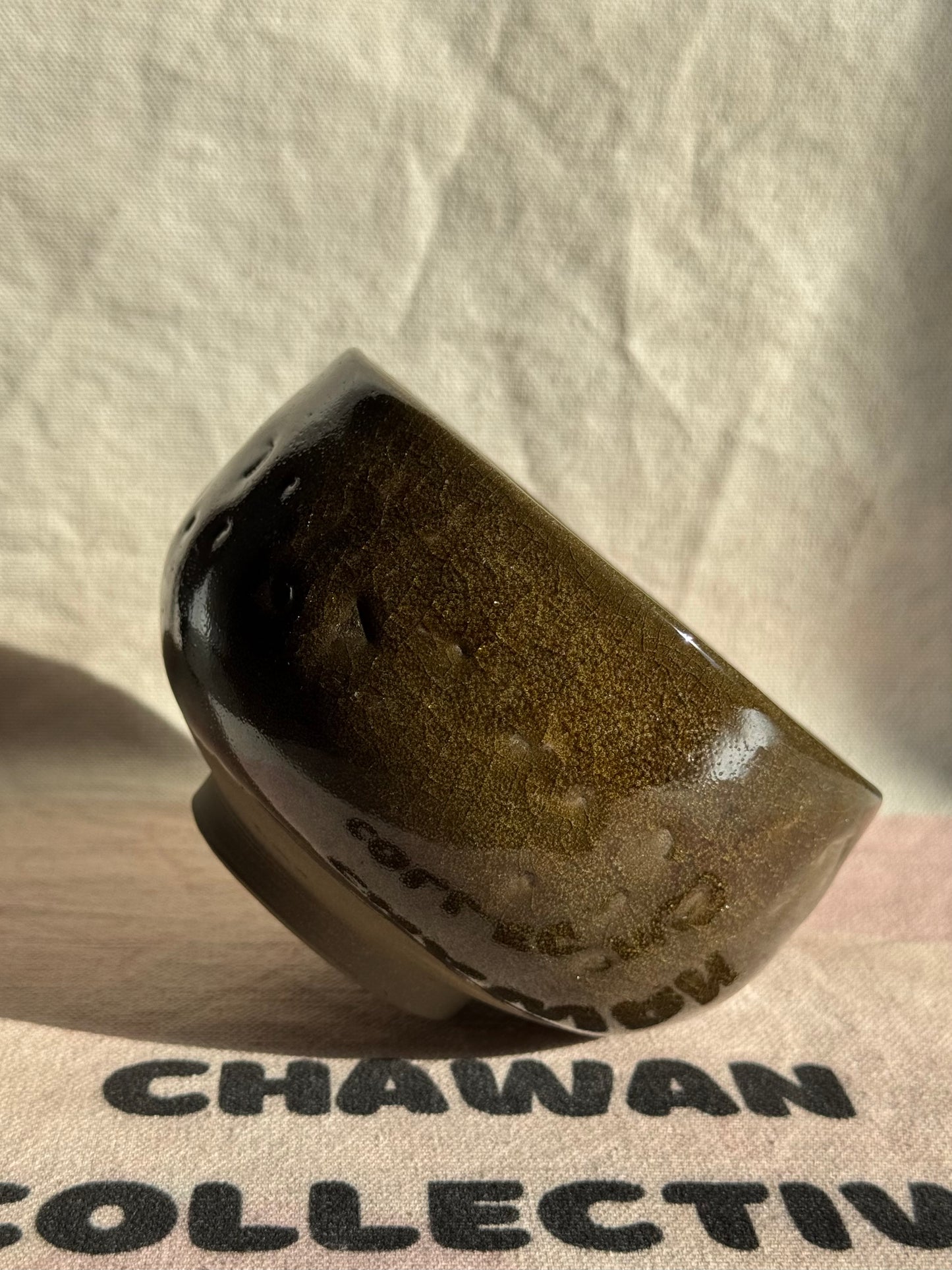 TEA BOWL DEEP BROWN CHOCO GLAZE 🌸