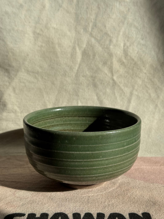 MATCHA TEA BOWL DEEP GREEN GLAZE 🌸