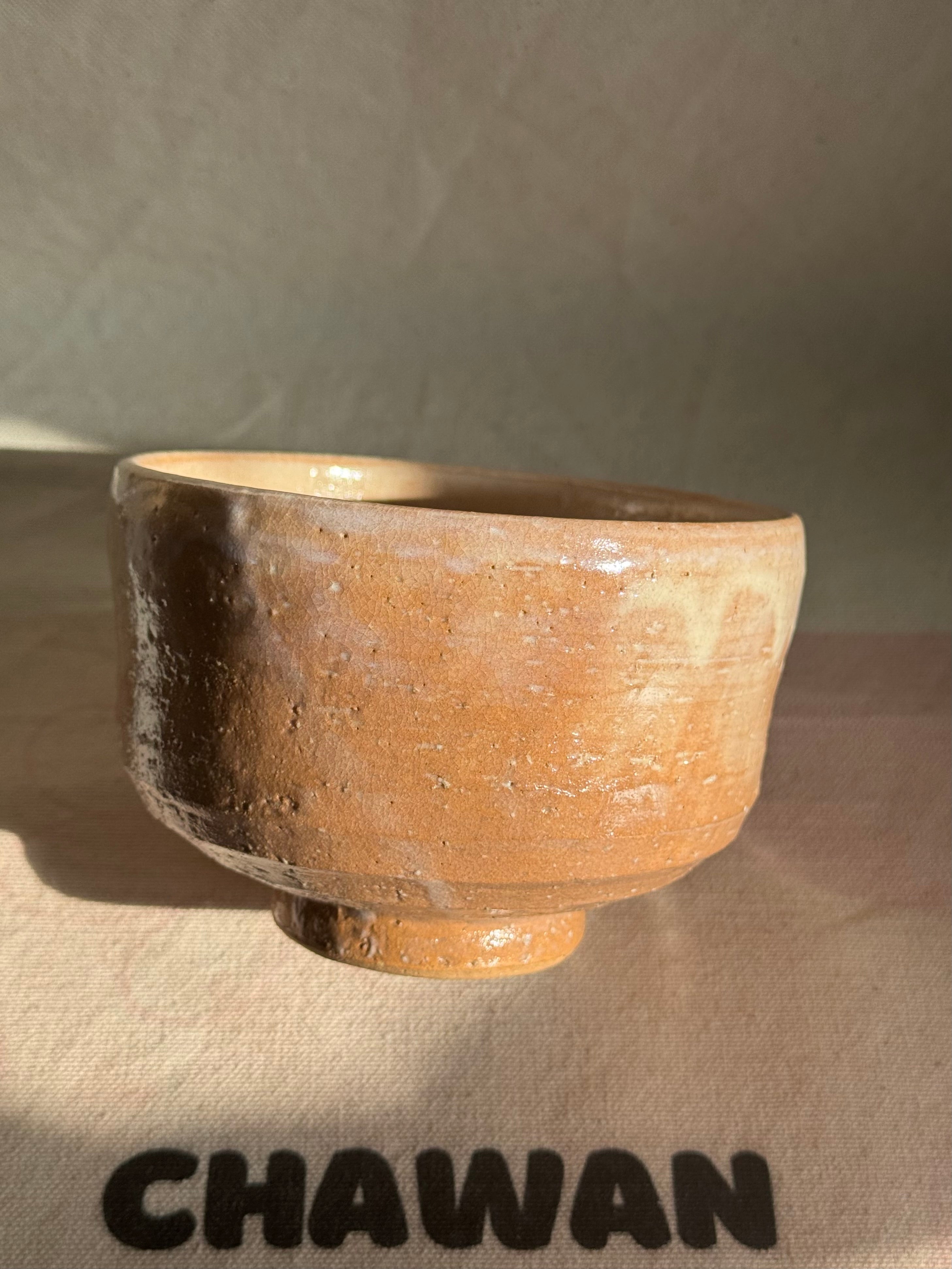 TEA BOWL BEIGIE BROWN OMBRE GLAZE - Thumbnail 4