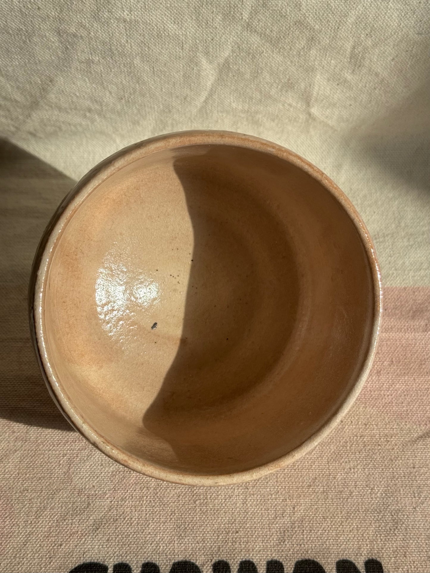 TEA BOWL BEIGIE BROWN OMBRE GLAZE 🌸