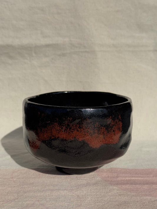 TEA BOWL KURO RAKU 🌸